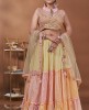 Premium Designer Chinom Fabric Multicolour Lehenga with Heavy Blouse Work